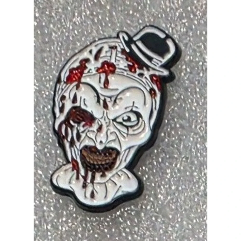 Terrifier Art the Clown Enamel Pin Horror Movie Slasher Lapel Pin Bloody Hat